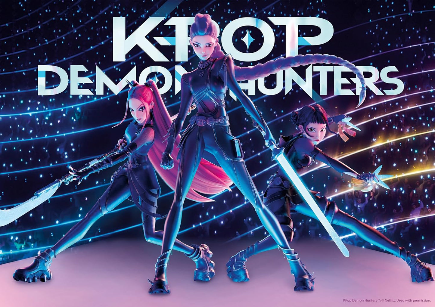 Kpop Demon Hunters 500-Piece Foil Jigsaw Puzzle – Colorful Artwork with Precision-Cut Pieces