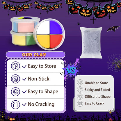 DIY Halloween Modeling Clay Craft Kit for Kids – Creative Art Activity & Holiday Decoration Set