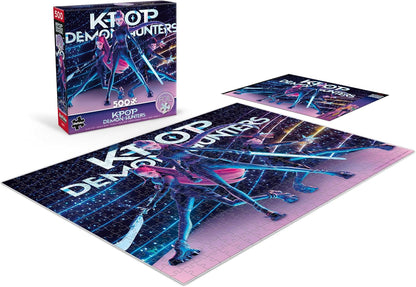 Kpop Demon Hunters 500-Piece Foil Jigsaw Puzzle – Colorful Artwork with Precision-Cut Pieces