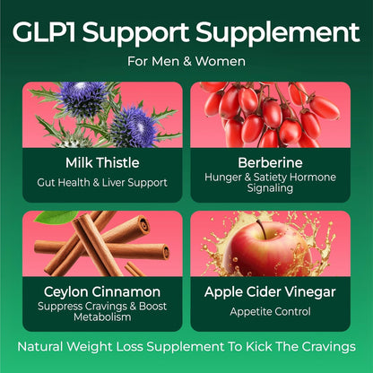 Support Supplement, Sugar-Free Berberine Complex Gummies with Ceylon Cinnamon, Milk Thistle, and ACV [AMPK Metabolic Activator] Berberine Supplement for Appetite Support | Diet Kits & Systems