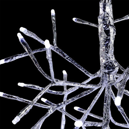 10"H Indoor Christmas Snowflake Ornament with LED Lights