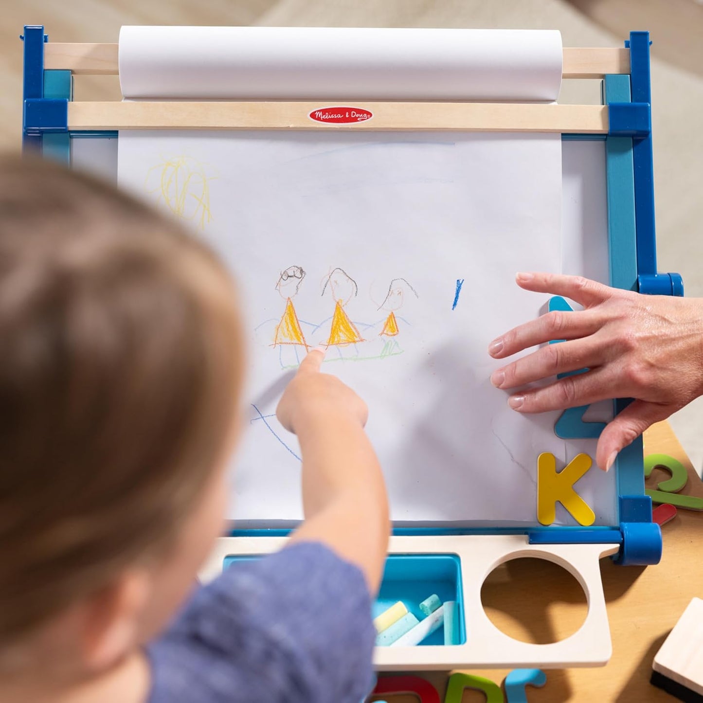 Double-Sided Tabletop Easel with 42 Pieces for Ages 3+
