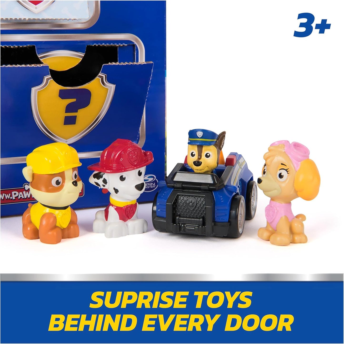 8 Mini Figures, 2 Animal Figures, 4 Sticker Sheets & 1 Pup Squad Racer - Kids Toys for Ages 3+