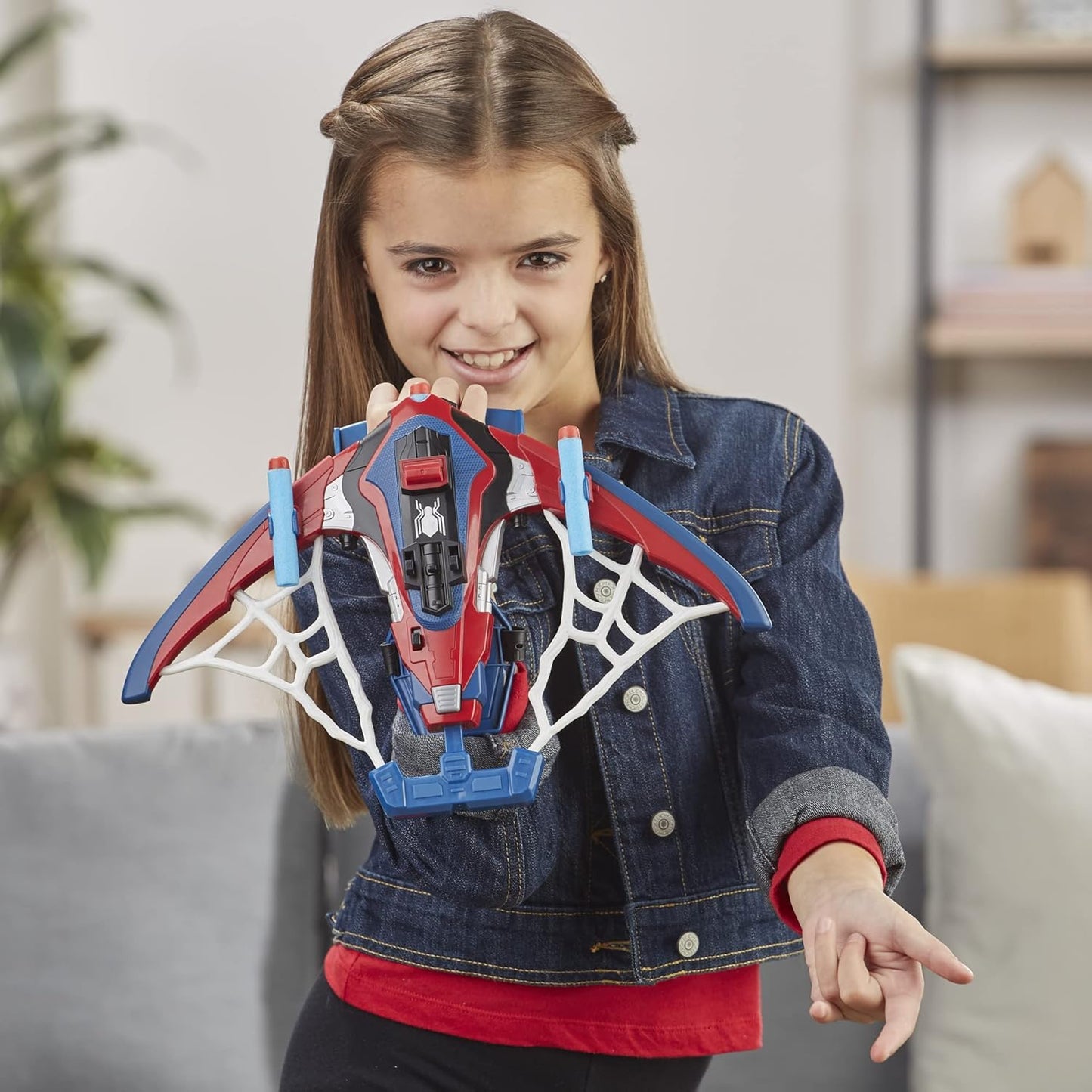 Marvel Spider-Man Web Shots NERF Blaster Toy with Darts for Ages 5+