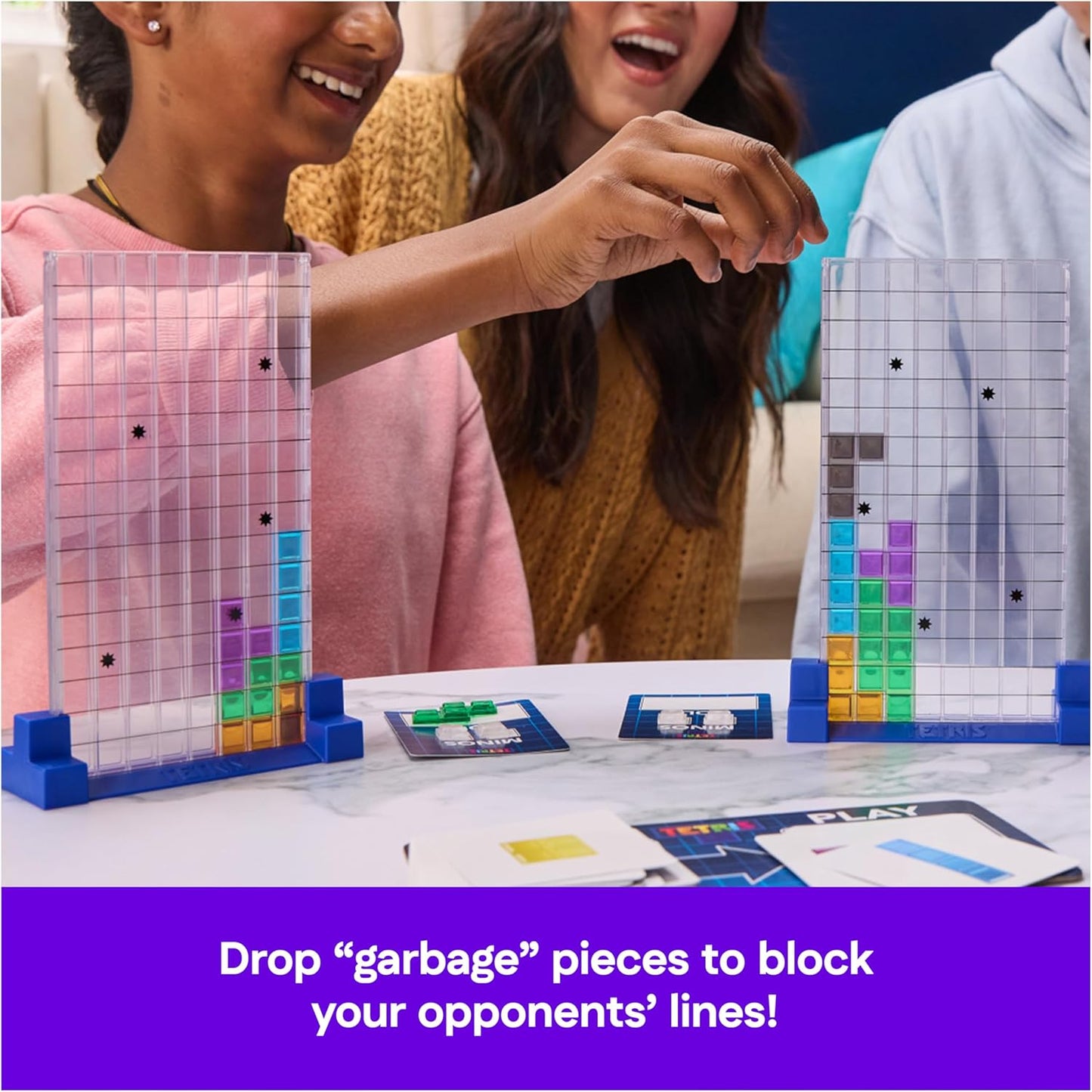 Tetris Board Game: Classic Puzzle Challenge for 2-4 Players, Ages 8 & Up - Perfect Stocking Stuffer