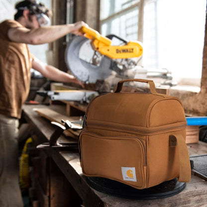 Camping Cooler, Worksite Lunchbox, Soft Shell Lunch Bag for Construction Sites, Work and Everyday Use, Brown