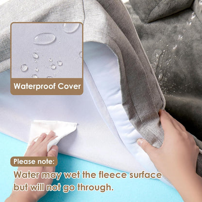 Orthopedic Large Dog Bed – Waterproof Memory Foam Pet Bed with Bolsters & Washable Cover
