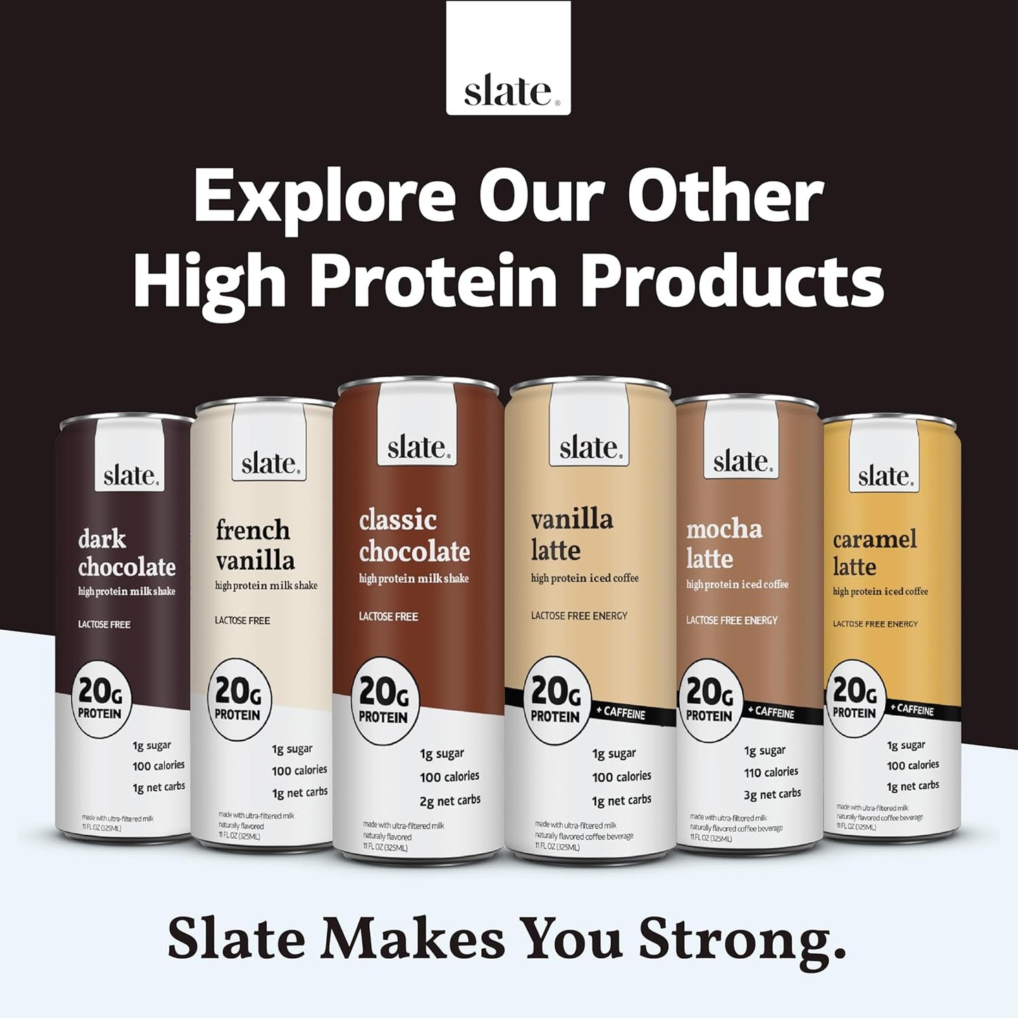 Ultra Protein Shake – Vanilla – 42g Protein, 1g Sugar, 180 Calories, 1g Net Carbs – Lactose Free, No Added Sugar – 15 fl oz (12 Cans)