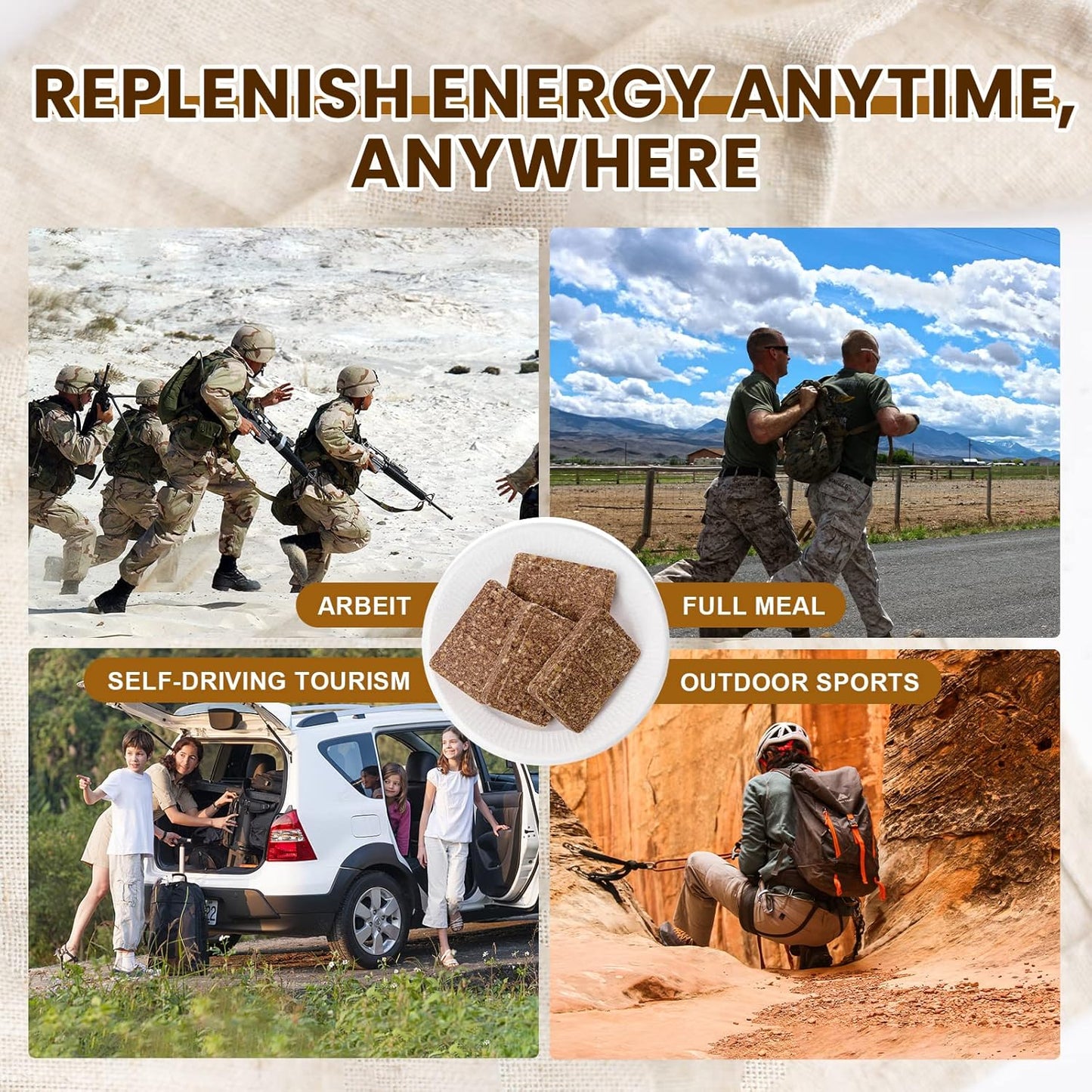 Emergency Food Ration Bars – Chocolate Survival Tabs for Disaster Preparedness (12 Count)