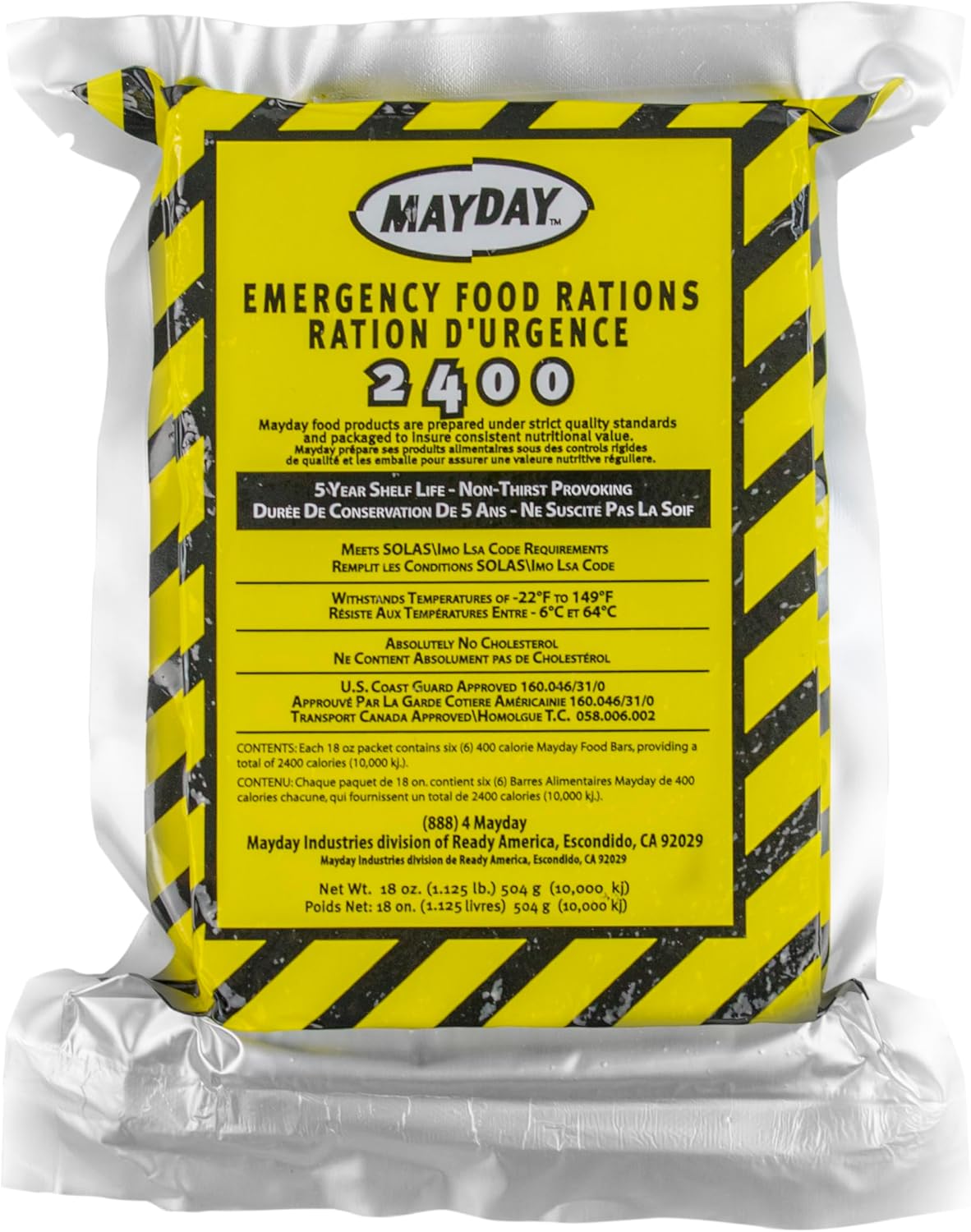 72-Hour Emergency Kit – 1-Person 3-Day Disaster Go-Bag with Food & First Aid