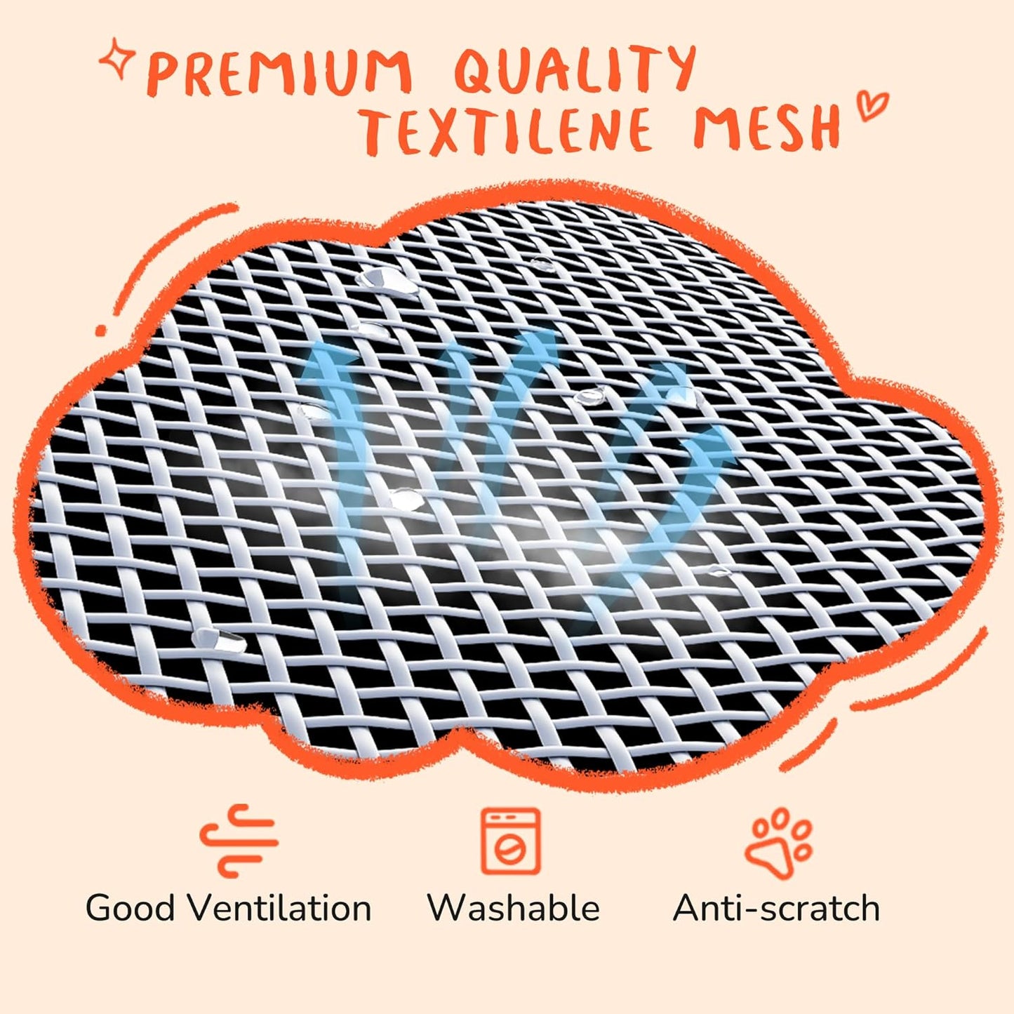 Dog Bed with Canopy - Elevated, Textilene Mesh, and Metal Frame for Indoor and Outdoor Relaxation