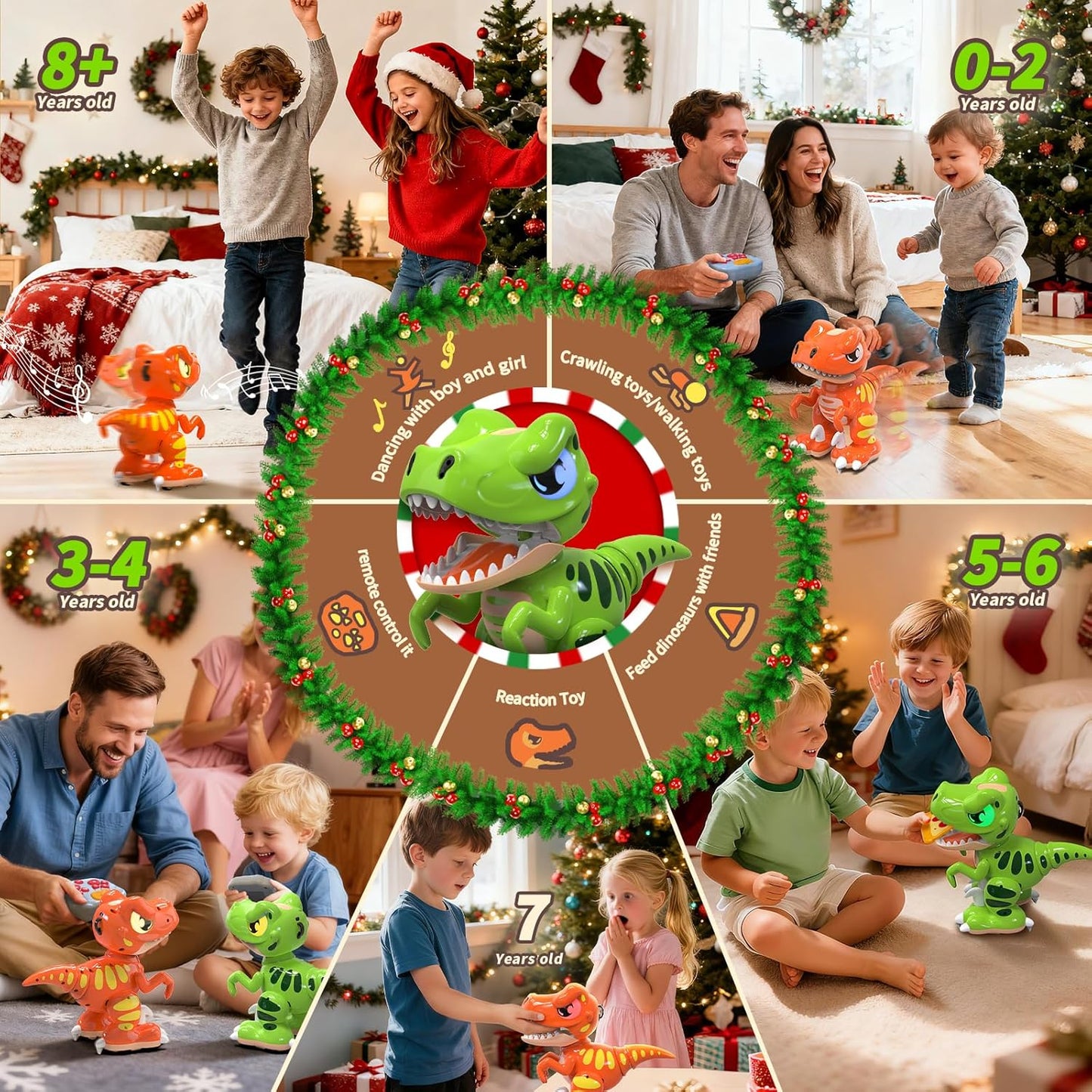 Remote Control Velociraptor – Rechargeable Dino Robot with Spray, Sounds & Dancing (Ages 3–12)