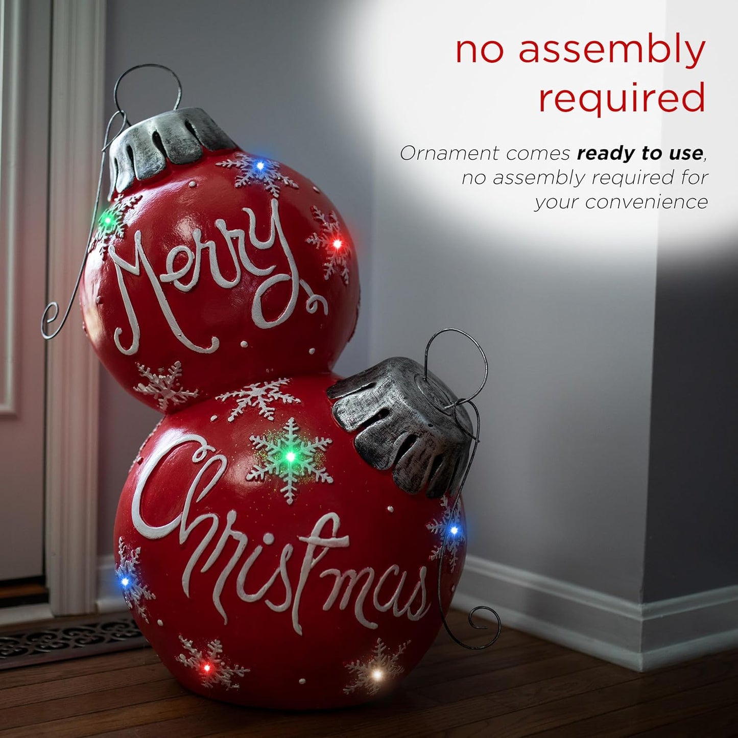 30" Color-Changing LED Christmas Ball Ornament