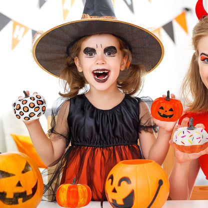 12-Set DIY Pumpkin Painting Kit – White Foam Craft Pumpkins for Kids, Fall Halloween & Thanksgiving Art Activity and Party Favors