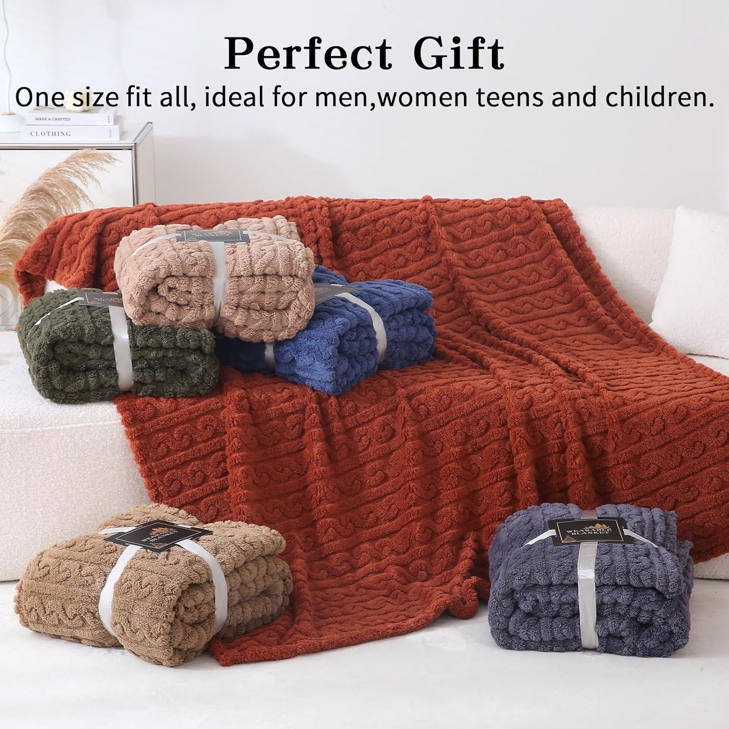 Wearable Blanket Poncho – Cozy Sherpa Fleece Shawl with Pockets (Green, 58" x 64")