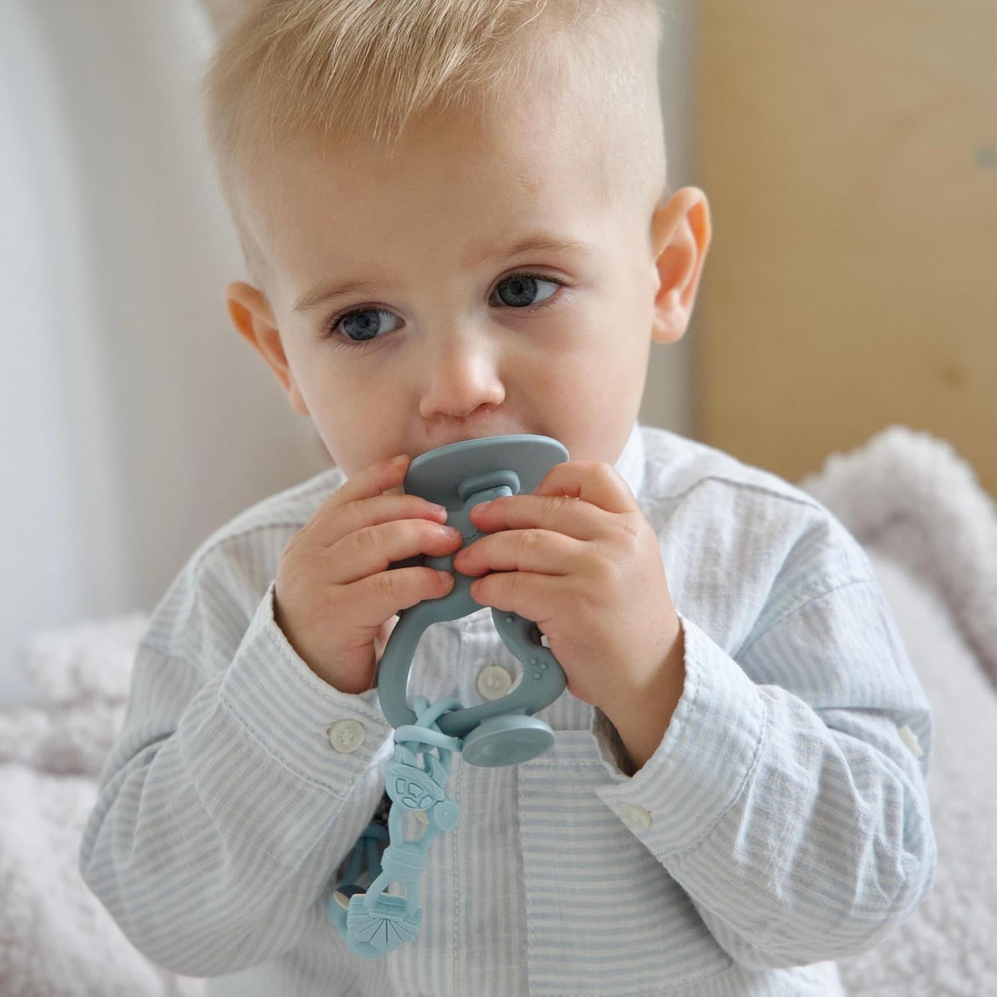 360° Silicone Baby Teether Toothbrush – BPA-Free with Suction Base (Koala, 6–12 Months)