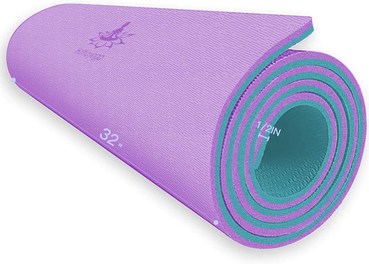 Extra Thick TPE Yoga Mat - 1/2 Inch, Eco-Friendly, SGS Certified, Anti-Tear Bolster