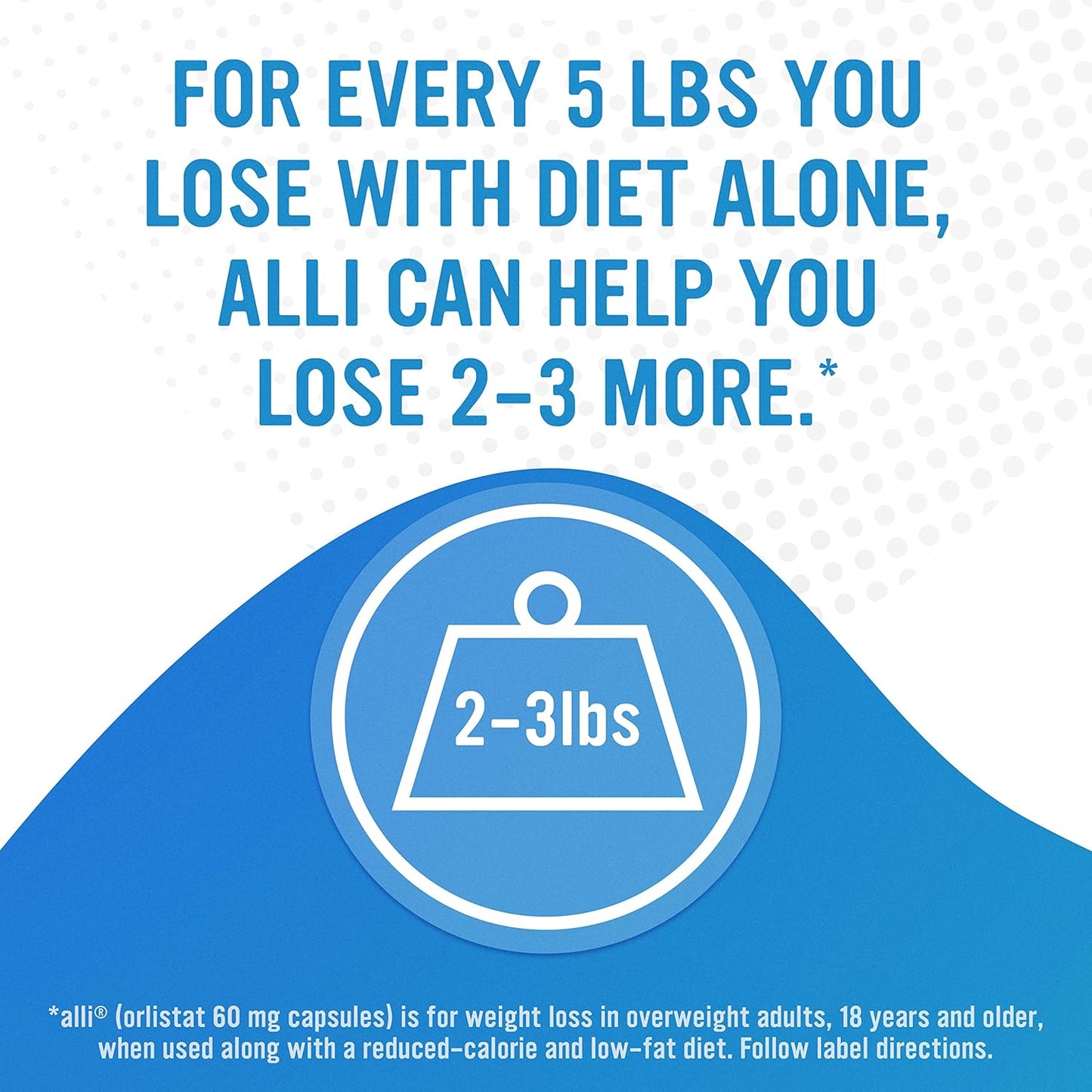 Alli Weight Loss Pills – Orlistat 60 mg Non-Prescription Diet Aid (120 Capsules)