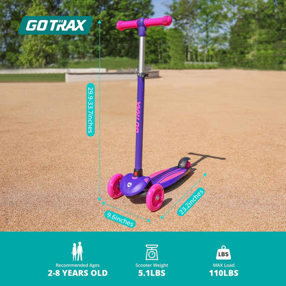 Kids Kick Scooter – LED Wheels, 3-Height Adjustable Handlebar & Anti-Slip Deck (Ages 2–8)