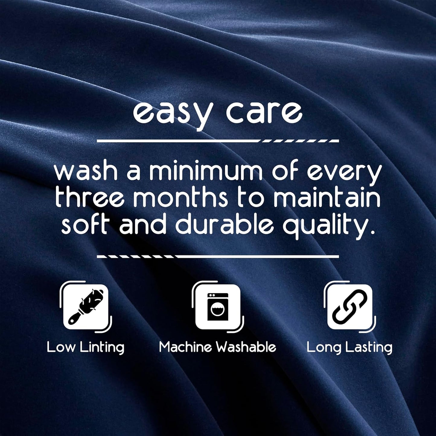 Insulating Core Hotel-Style Blanket, Navy Blue, Twin