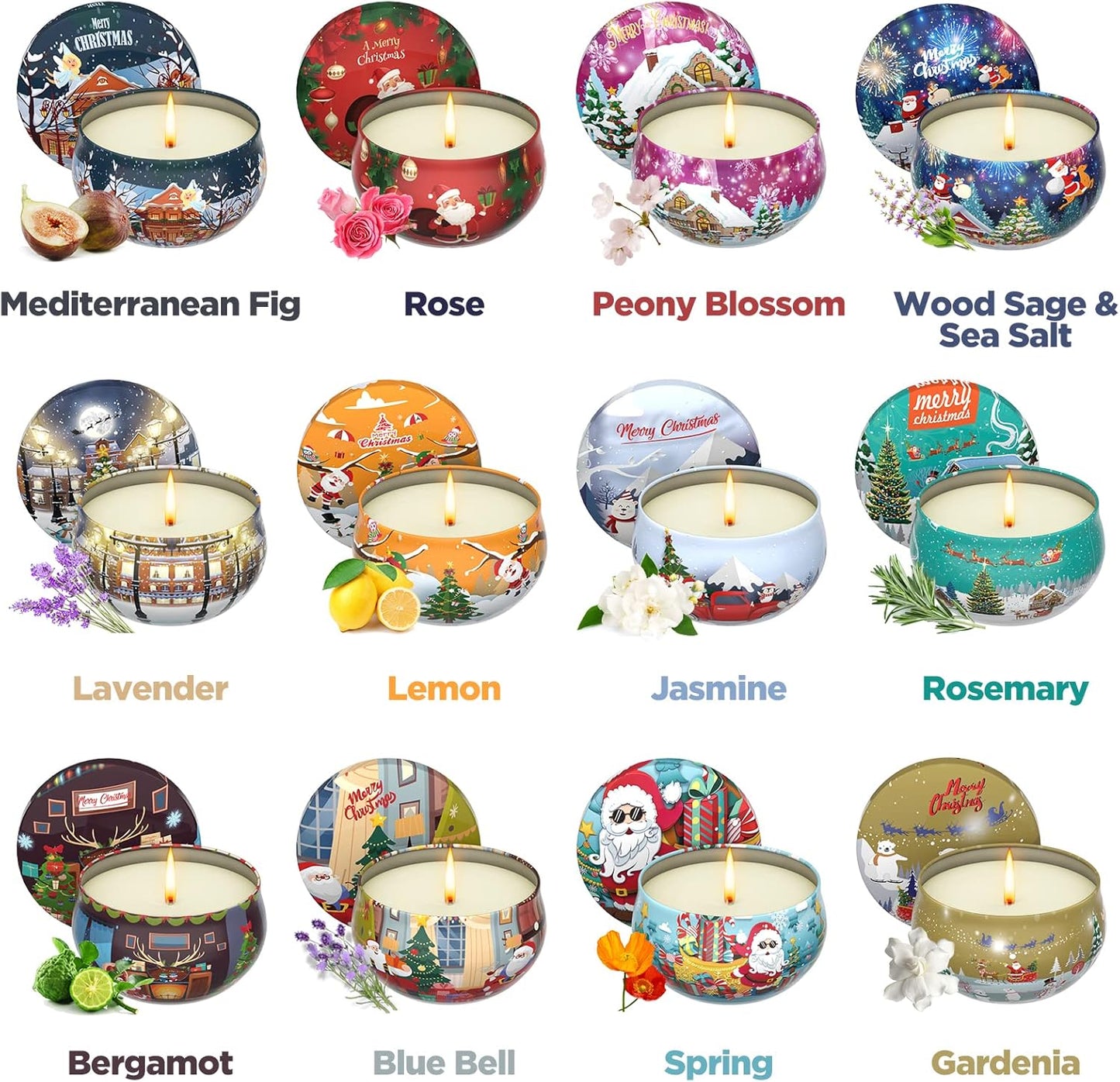 Gift Sets Scented Aromatherapy Candles of 12 for Women