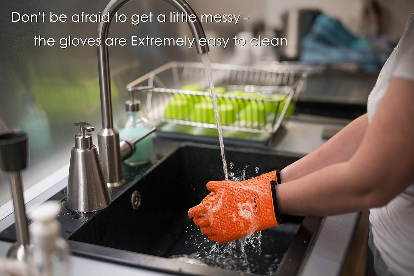 Silicone Smoker Oven Gloves - Extreme Heat Resistant Waterproof Oven Mitts