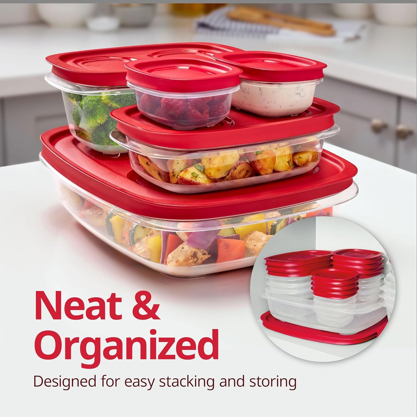 22-Piece Food Storage Container Set with Lids