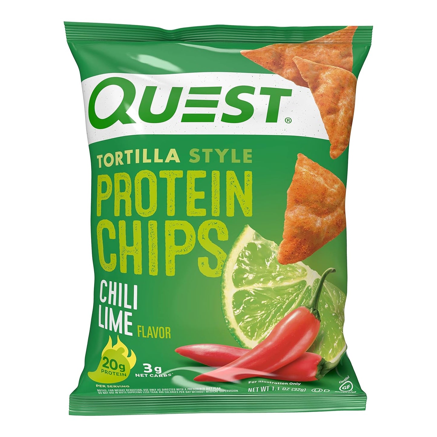 12-Count Quest Nutrition Tortilla Protein Chips Variety Pack – Chili Lime, Nacho Cheese & Loaded Taco | Low Carb, High Protein