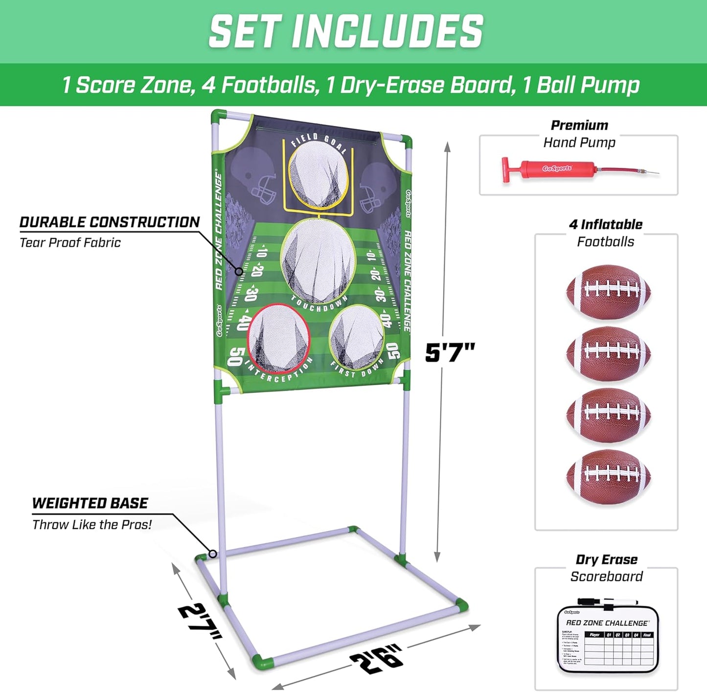 Red Zone Football Toss Game Set