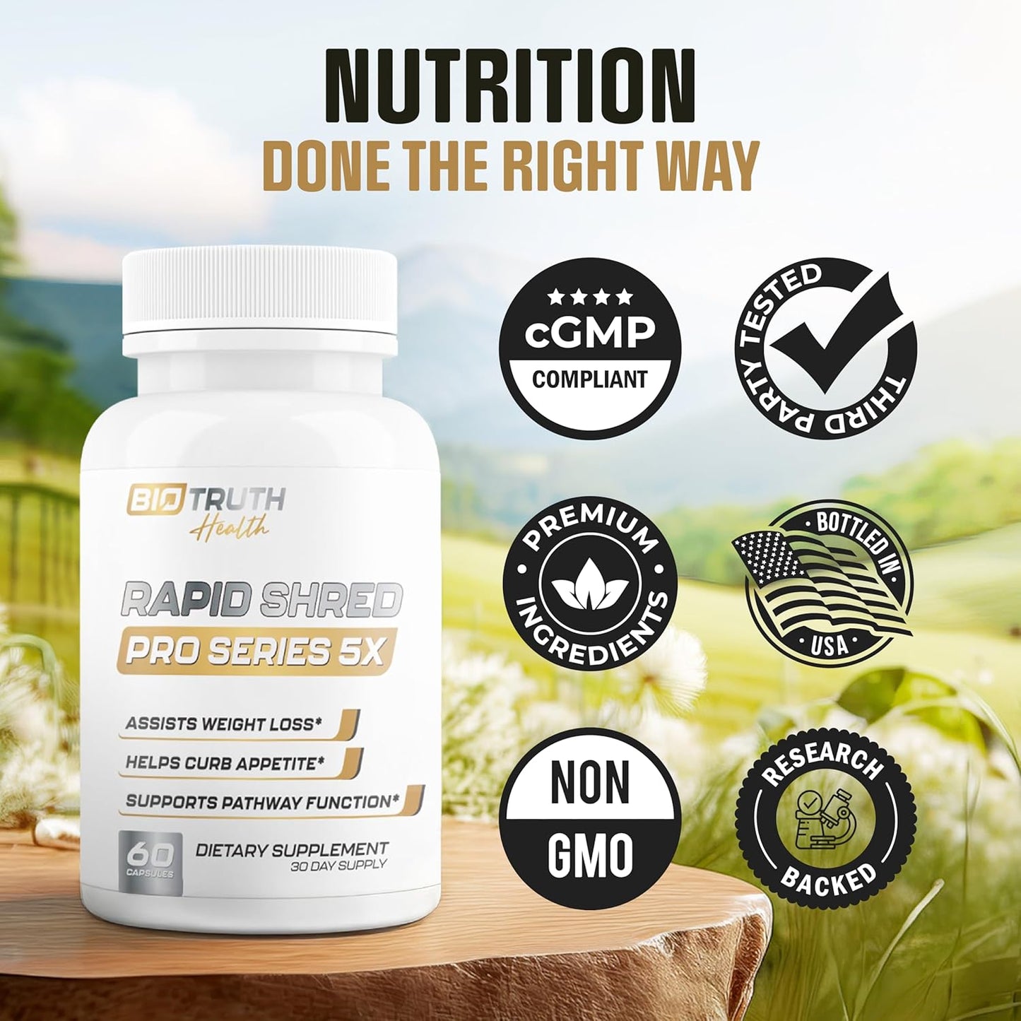 Rapid Shred Pro Series 5X – GLP-1 Support Weight Loss & Appetite Suppressant (60 Capsules)