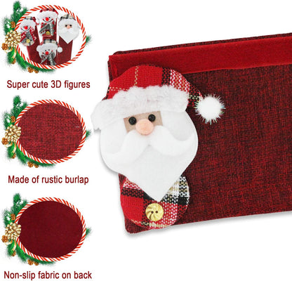 6-Pack Christmas Refrigerator Handle Covers - Santa & Snowman