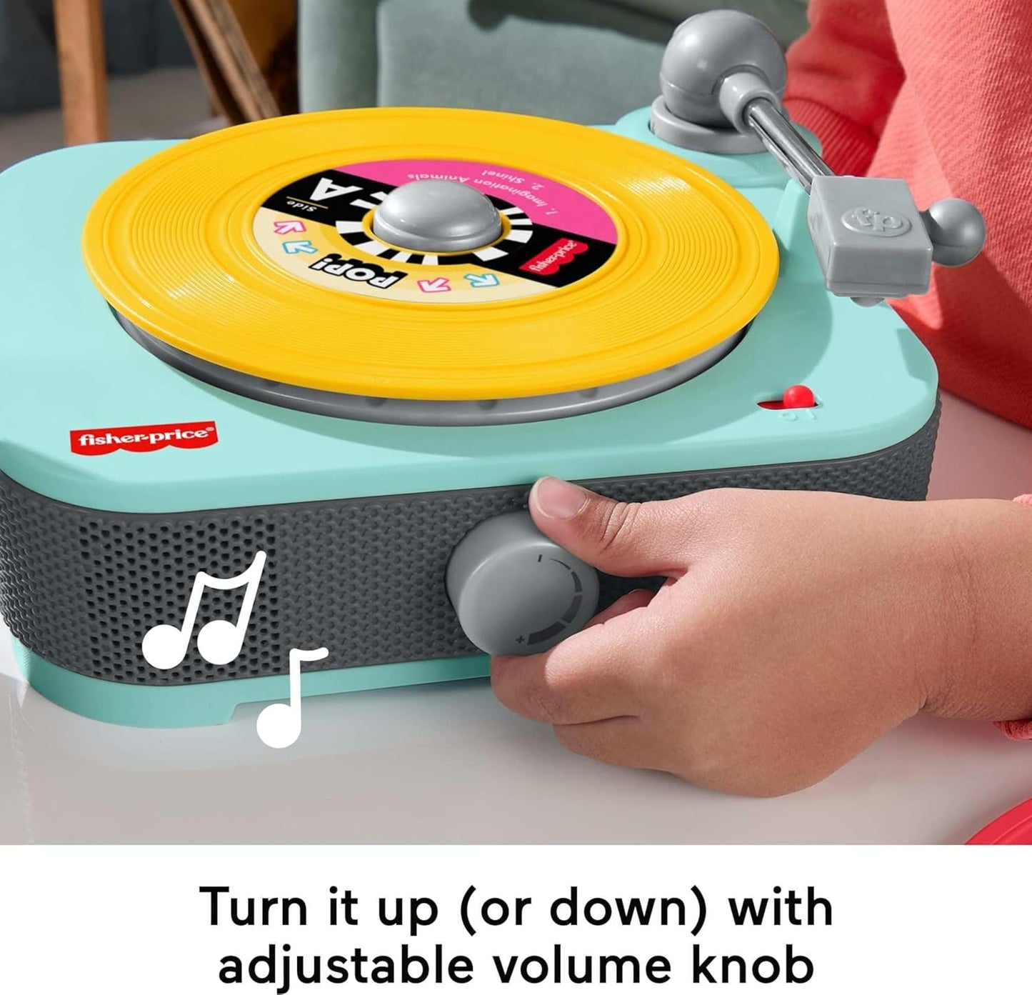Rockin’ Record Player Toy – Pretend Turntable with 6 Albums + Holiday Bonus (Ages 3+)