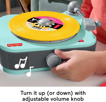 Rockin’ Record Player Toy – Pretend Turntable with 6 Albums + Holiday Bonus (Ages 3+)