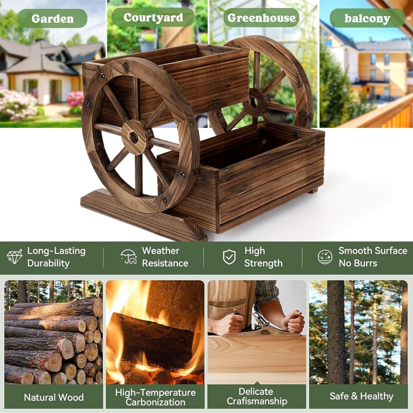 XXL Outdoor Planter – Stylish Patio & Balcony Flower & Vegetable Pot