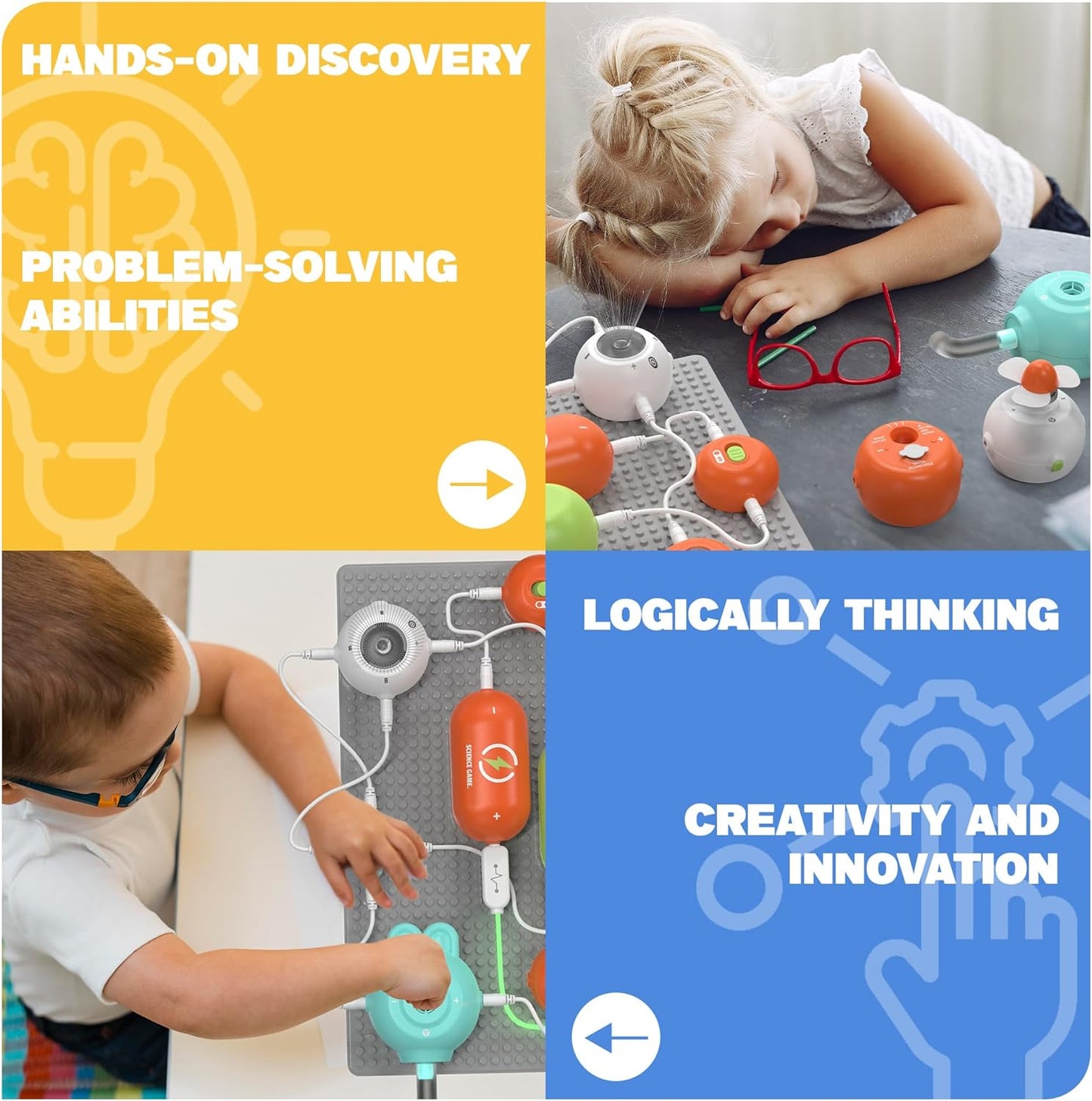 Kids’ STEM Electronics Kit – 35-Part Circuit Set with 420+ Projects (Ages 3–12)