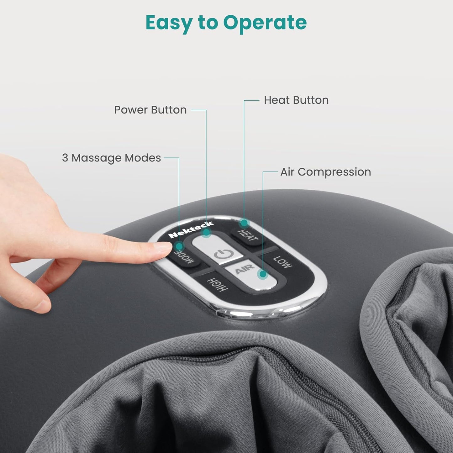 Foot Massager with Heat – Deep-Kneading Air Compression, FSA/HSA Eligible, Improves Circulation & Relieves Foot Pain