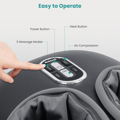 Foot Massager with Heat – Deep-Kneading Air Compression, FSA/HSA Eligible, Improves Circulation & Relieves Foot Pain