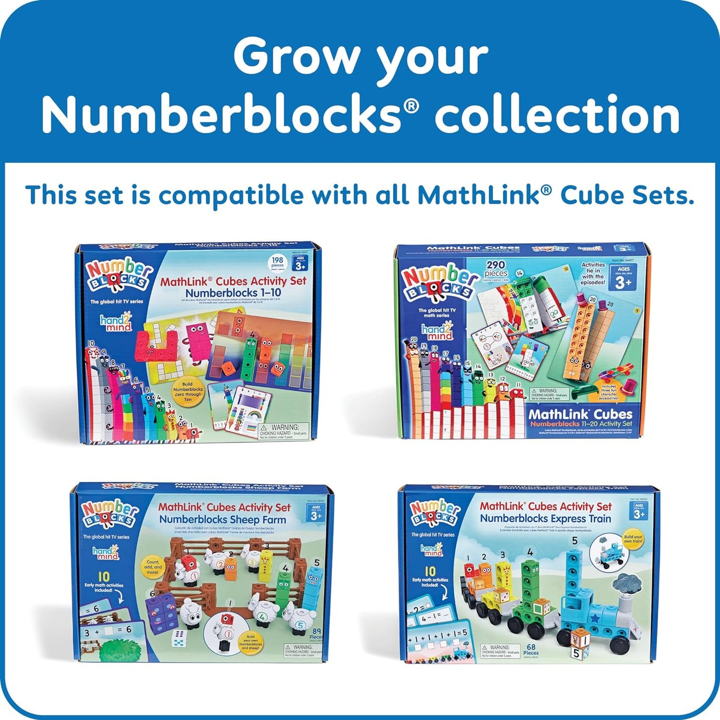 Numberblocks Express Train MathLink Cubes Set – Preschool Counting & Math Learning Toy