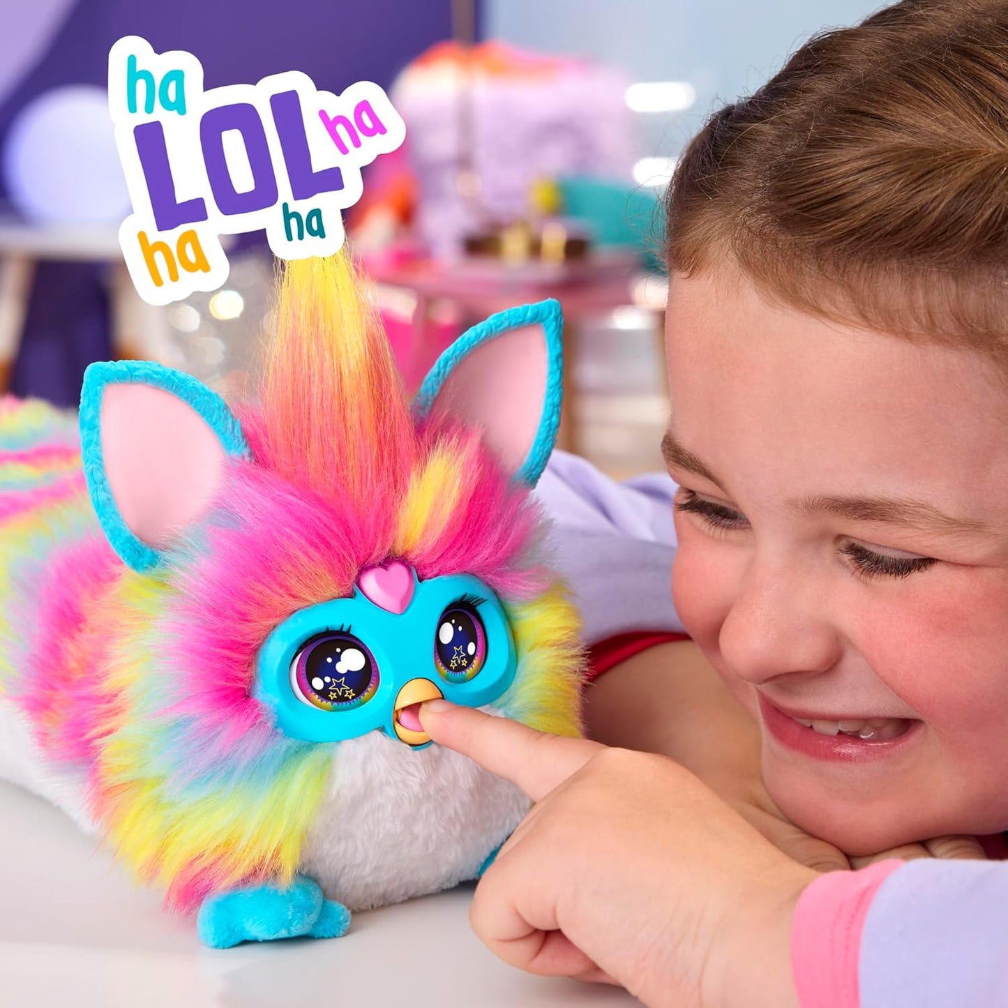 Interactive Rainbow Plush Toy: 32-Inch Snuggly with Music, Lights, Motion & Games - Ages 6+!
