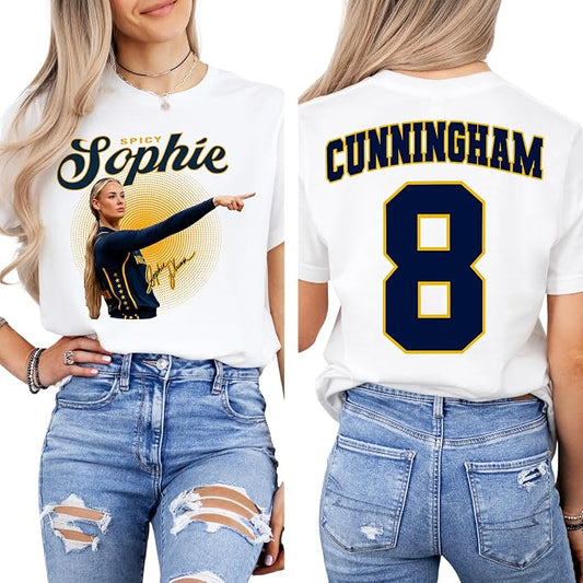 Sophie Cunningham Point God Graphic T-Shirt – Unisex Basketball Fan Tee, White, Medium