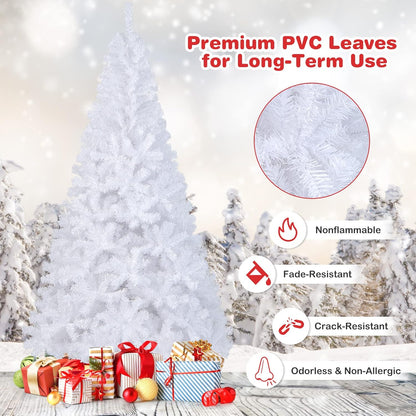 7ft Artificial PVC Christmas Tree with Stand - White