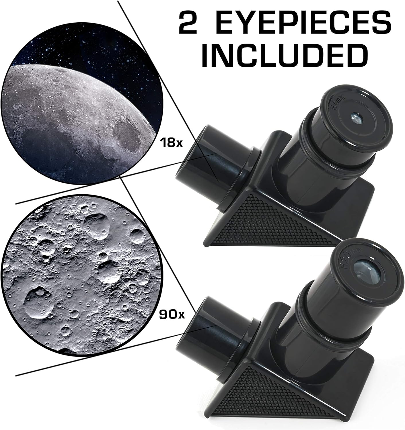 NASA Lunar Telescope for Kids – 90x Magnification with Tripod, Finder Scope & Eyepieces