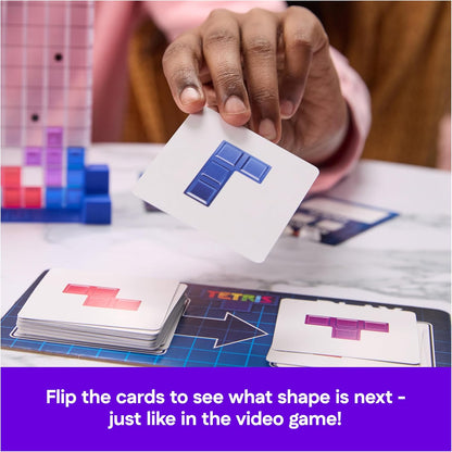 Tetris Board Game: Classic Puzzle Challenge for 2-4 Players, Ages 8 & Up - Perfect Stocking Stuffer