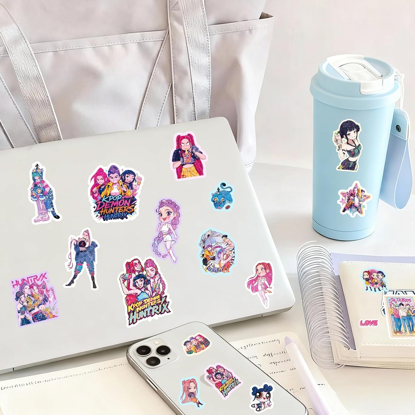 Demon Hunters Aesthetic Sticker Pack – 308 PCS Decals for Laptop, Phone, Water Bottle & Journal