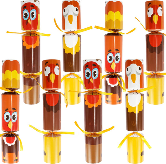 8-Pack Thanksgiving Turkey Party Favors – No-Snap Table Games with Joke Dice, Gifts & Prizes for Kids and Adults