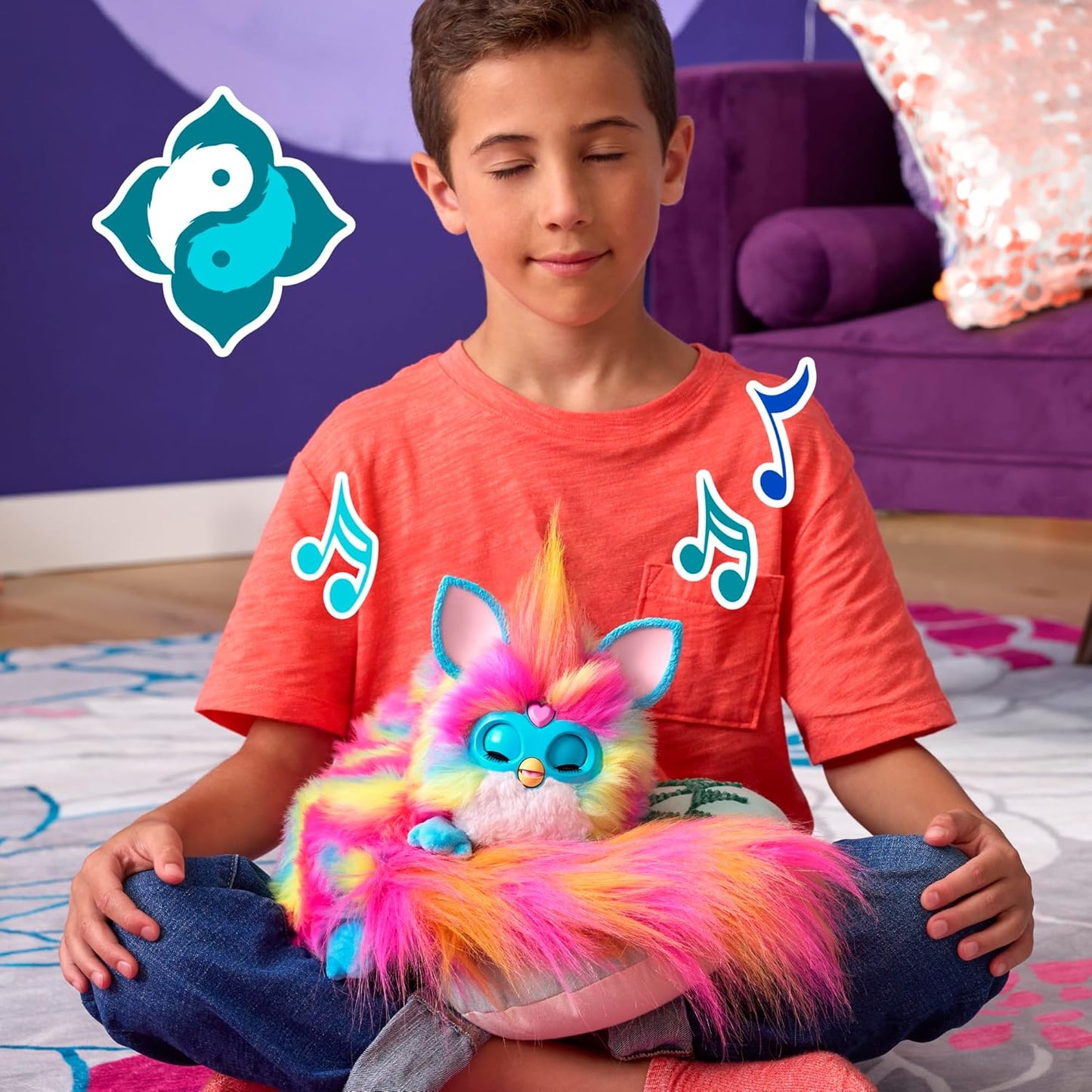 Interactive Rainbow Plush Toy: 32-Inch Snuggly with Music, Lights, Motion & Games - Ages 6+!