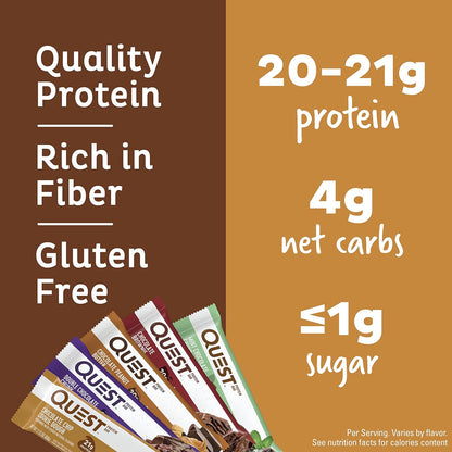 12-Count Quest Nutrition Chocolate Lovers Variety Pack, Keto Friendly