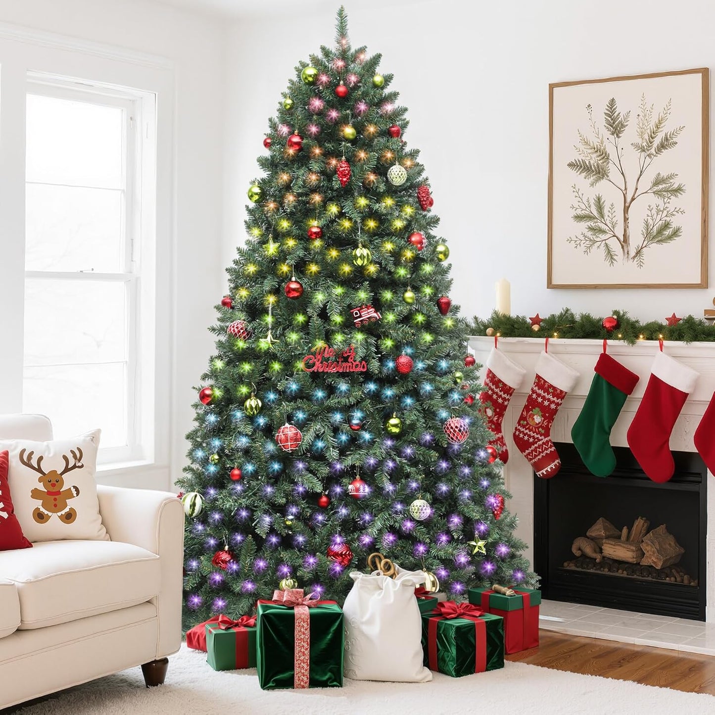 6ft Pre-Lit RGB Christmas Tree with Remote & Smart Control