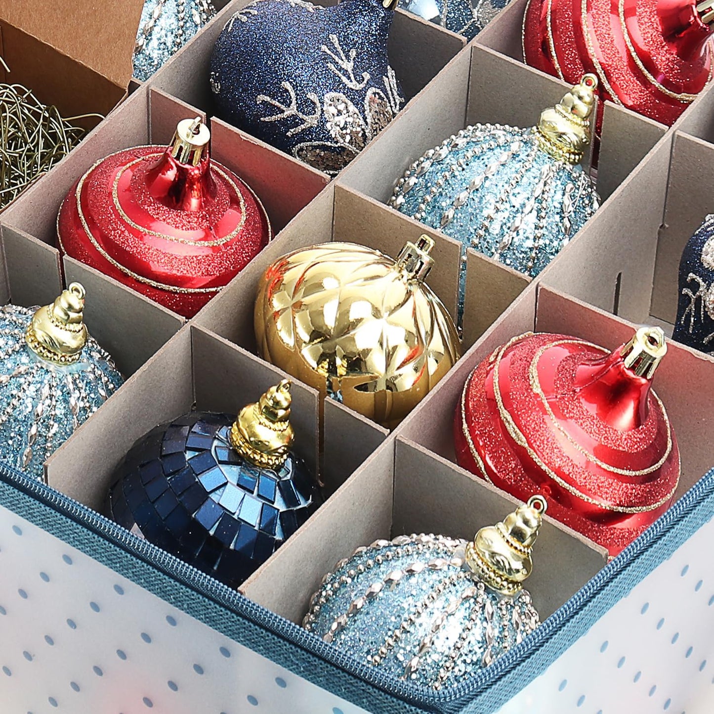 Large Christmas Ornament Storage Box for 128 Ornaments