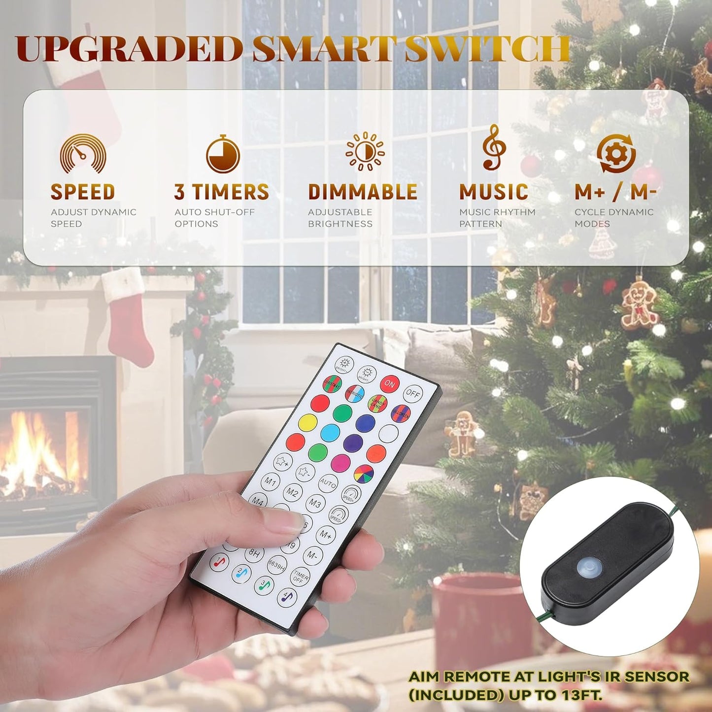 6ft Pre-Lit RGB Christmas Tree with Remote & Smart Control